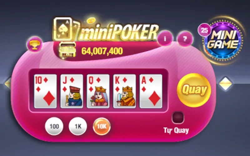 Mini Poker 789Club – Mẹo Quay Bonus Liên Tục Mini Poker 789Club